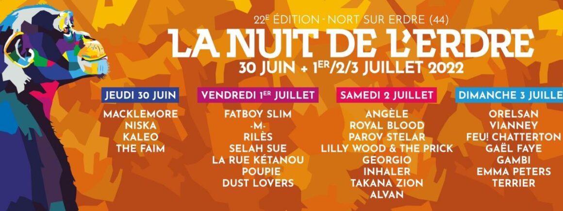 Découvrez la programmation de l’édition 2022 de La Nuit de l’Erdre !