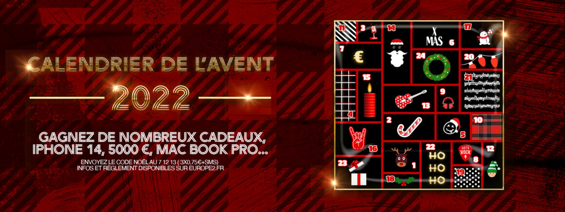 Du 1er au 23 décembre, gagnez des cadeaux magnifiques avec Europe 2 !