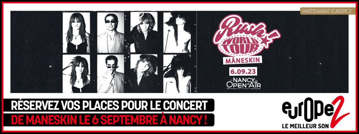 Maneskin au Nancy Open Air le 6 septembre 2023 avec Europe 2 !