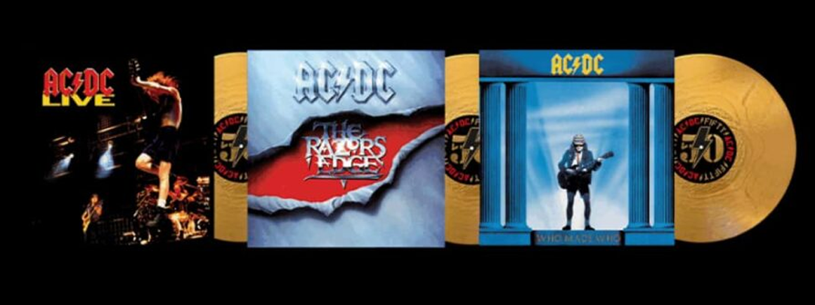 Pour ses 50 ans, AC/DC ressort TOUS ses albums en version or !