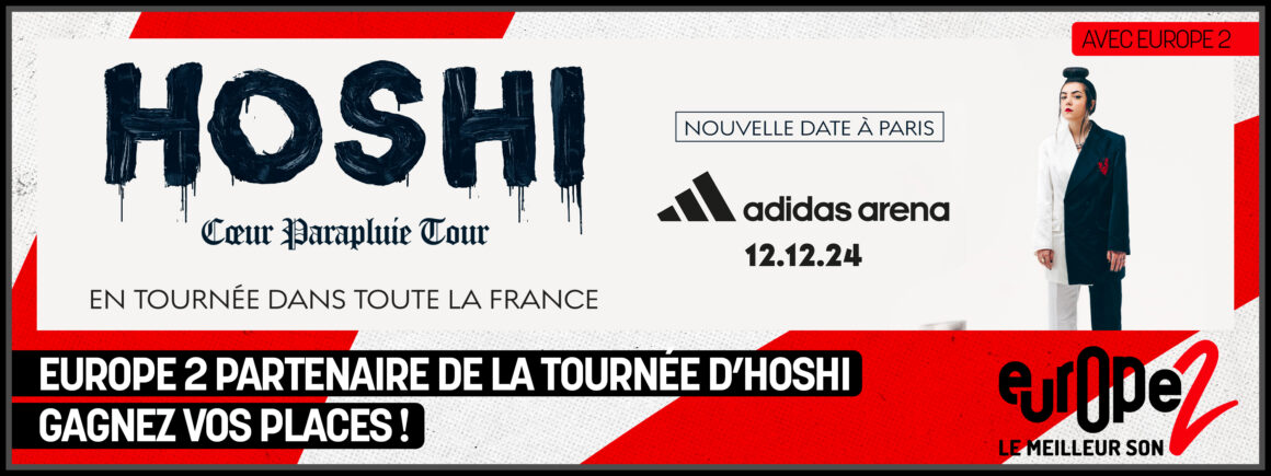 Gagnez vos places pour le concert d’Hoshi au Zénith de Paris le 12/04 !