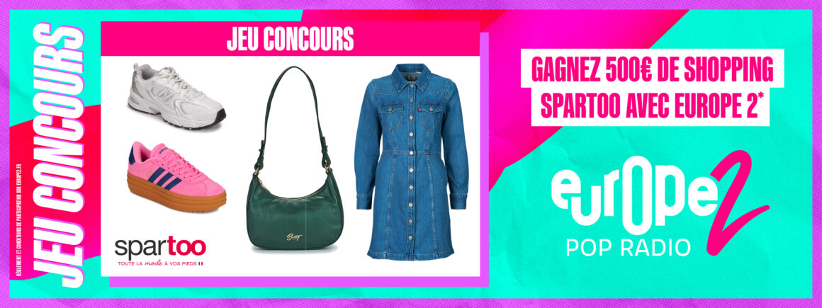 Écoutez Cauet sur Europe 2 et gagnez votre bon d’achat Spartoo d’une valeur de 500 euros !