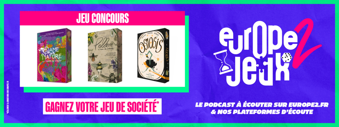 Écoutez le podcast Europe 2 Jeux et gagnez vos jeux de société sur le thème de l’écologie !