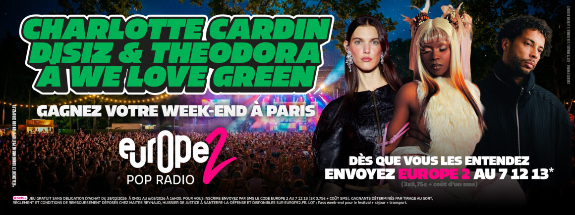 Gagnez votre week-end pour 2 à Paris avec Disiz, Theodora et Charlotte Cardin sur Europe 2 !