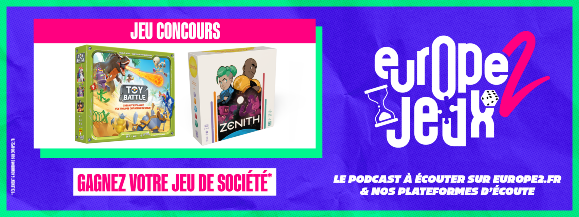 Écoutez le podcast Europe 2 Jeux et gagnez vos boites de jeux récompensés par l&rsquo;As d’Or 2026 !