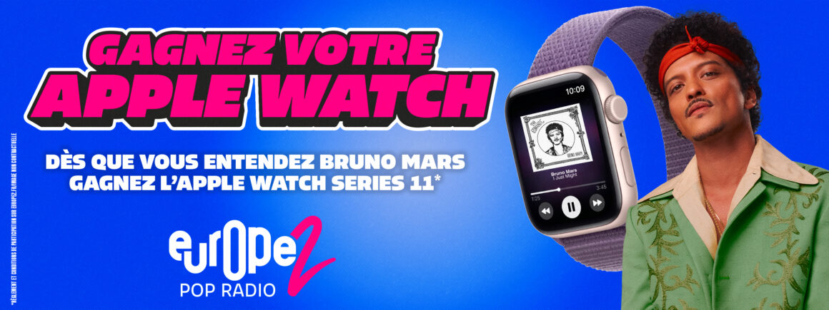 Gagnez votre Apple Watch avec Bruno Mars et Europe 2 !
